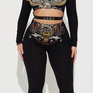 Fashion Nova Black 'Born to Ride' Jumpsuit